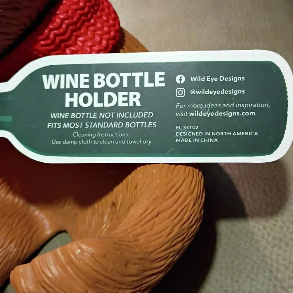 Wild Eye Designs Teddy Bear Wine Holder NWT